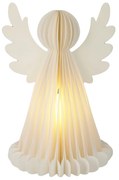 Świecąca dekoracja świąteczna, papierowy anioł z 6 LED