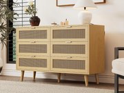 Bufet niski - z 6 szufladami - Naturalny jasny