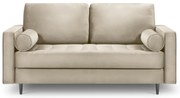 Beżowa aksamitna sofa Milo Casa Santo, 174 cm