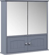 Szafka z lustrem w łazience szary 56x13x58 bianco