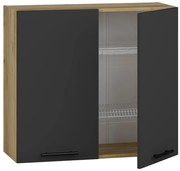 Antracytowa szafka wisząca z ociekaczem do kuchni M5-N30