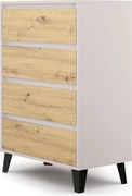 Komoda na czarnych nóżkach kaszmir + dąb artisan D1-L52