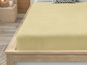 PrzytulneMieszkanie.pl Prześcieradło z mikropluszu SOFT 180x200 cm żółte