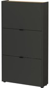 Antracytowa uchylna szafka na buty 71x127x22 cm Ameca – Germania
