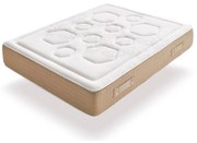 Twardy/średnio twardy dwustronny sprężynowy materac termoregulacyjny 200x200 cm Hexaflex Bagged Springs Gel – Moonia