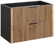 Lamelowa szafka na umywalkę z szufladami 80 cm L1-W85