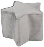 Jasnoszary aksamitny puf dziecięcy Lil Sofa – Roba