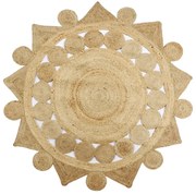 Dywan ręcznie wypleciony z juty 90 cm K6-H29