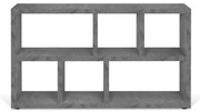 Szary regał w dekorze betonu 150x83 cm Berlin – TemaHome