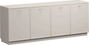 Komoda Lorini 200 cm czterodrzwiowa - kaszmir / złote uchwyty T-bar