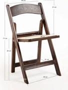 Pakiet 4 skadanych krzese Gala z poduszk z efektem drewna