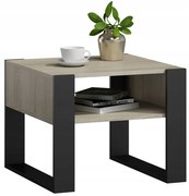 Nowoczesny stolik do salonu - dąb sonoma+czarny T6-G60