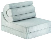 Miętowy sztruksowy fotel dziecięcy Flipster – Wigiwama