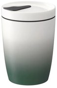 Zielono-biały porcelanowy kubek podróżny Villeroy &amp; Boch Like To Go &amp; To Stay, 290 ml