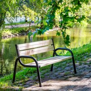 Ławka ogrodowa z oparciem 170 x 74 x 86 cm Park PATIO