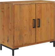 Brązowa drewniana komoda z drewna recyklingowego E8-H04