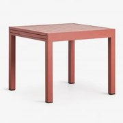 Rozkładany Stół Ogrodowy 90-180x90 Cm Z Aluminium Starmi Terracota - Sklum