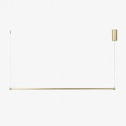 Lampa Sufitowa Wisząca Liniowa Led 120 Cm Z Metalu Bergene Złoto - Sklum