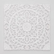 Panel Dekoracyjny Z Drewna (90x90 Cm) Lundi Madera Blanca - Sklum