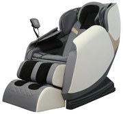 DANTE fotel wypoczynkowy z funkcją masażu i podgrzewania, kremowy / popielaty