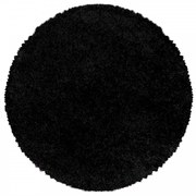 Dywan shaggy Sydney czarny 80 cm x 80 cm koło