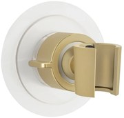 Plastikowy uchwyt na słuchawkę prysznicową w kolorze złota bez wiercenia Libertà – Wenko