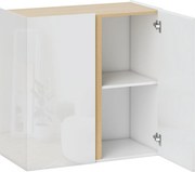 HOMCOM Szafka, komoda z drzwiami Soft-Close, regulowana półka, do salonu, kuchni, jadalni, Biała