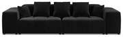 Czarna aksamitna sofa 320 cm Rome Velvet – Cosmopolitan Design