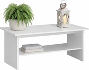 Biała ława skandynawska z półką F1-B47