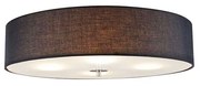 Rustykalna lampa sufitowa czarna 50 cm - Drum Nowoczesny Oswietlenie wewnetrzne