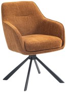 Pomarańczowe tapicerowane fotele jadalniane zestaw 2 szt. Avola – Unique Furniture