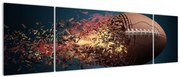 Obraz - Piłka do rugby w akcji (170x50 cm)
