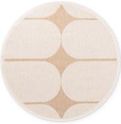 Dywan zewnętrzny dwustronny Duet kremowo-beżowy 160 cm x 160 cm koło