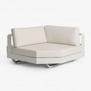 Yarilo Aluminiowy Modułowy Narożnik Ogrodowy Bouclé Kolory Naturalne - Sklum