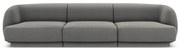 Szara aksamitna sofa 259 cm Miley − Micadoni Home