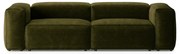 Zielona sztruksowa sofa 264 cm Bergamo – Cosmopolitan Design