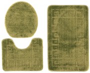 Zielony miękki komplet dywaników do łazienki M7-H27