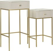 Zestaw Stolików Pomocniczych VKH771, Beżowy, 45x45x90 cm, Kendra Home