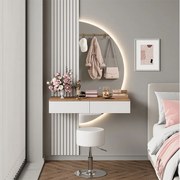 Stół do toalety biały/dąb 100x40x205 melina