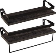 STILISTA Zestaw 2 półek ściennych Volato Duo, 40 cm, czarny