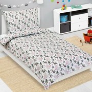 Bellatex Dziecięca pościel bawełniana Junior Królik szary, 140 x 200 cm, 70 x 90 cm