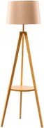 Lampa Stojąca Z Bambusa Ripod Kremowa - Sklum