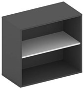 Niska szafka otwarta FUTURE, 800 x 400 x 710 mm, grafit