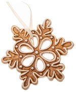 Ozdoba świąteczna ceramiczna ø 6 cm Gingerbread Flake – Dakls