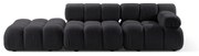 Antracytowa sofa modułowa z materiału bouclé 288 cm Bellis – Micadoni