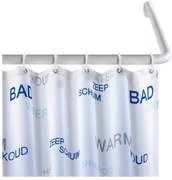 Biały uniwersalny drążek narożny na zasłonę prysznicową Wenko, ø 2 cm