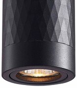 Bima Arte Round Black 1xGU10, czarna, lampa, sufitowa tuba