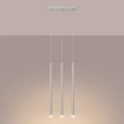 Lampa wisząca nowoczesny Brill, stal - 3 źródło światła 3000K - L.30 x H.94 cm - beżowy