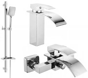 Mexen Aries DQ62 zestaw wannowy, chrom - 744803DQ62-00