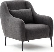 Nowoczesny fotel 1-osobowy – 77 x 70 x 77 cm – antracyt – rama z drewna bukowego 100%